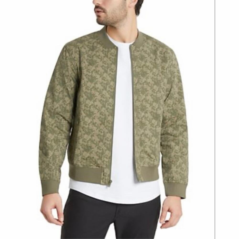 Kenneth Cole Green Lightweight Engineered Bomber Jacket, NWT, Size XL, MSRP $165